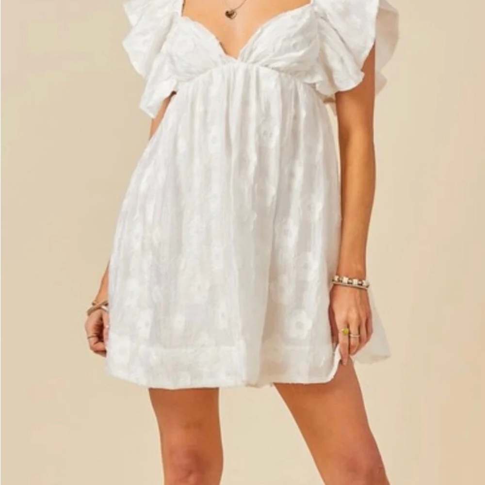 The Pants Store - Day+Moon White Ruffle Dress